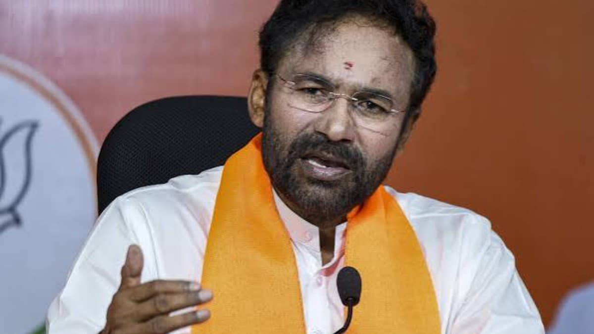 G Kishan Reddy during preparations for September 17 Hyderabad Liberation Day celebrations in Hyderabad